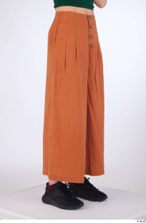 Zolzaya casual dressed leg lower body orange wide leg trousers…